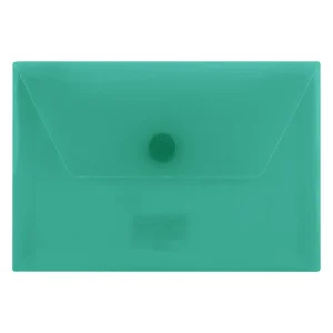 پاکت دکمه دار شفاف 130x90 mm(سبز روشن)